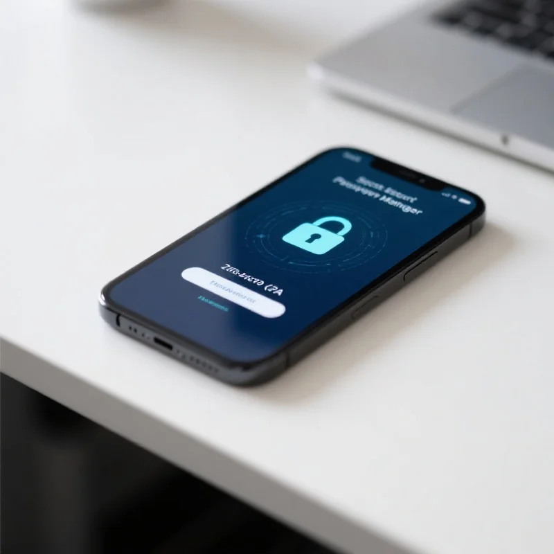 一部智能手机屏幕显示两步验证码或密码管理器界面