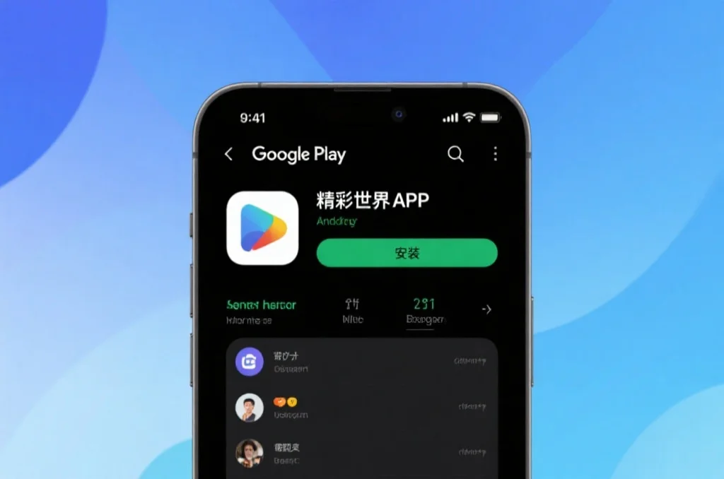安卓设备下载精彩世界APP的Google Play商店界面